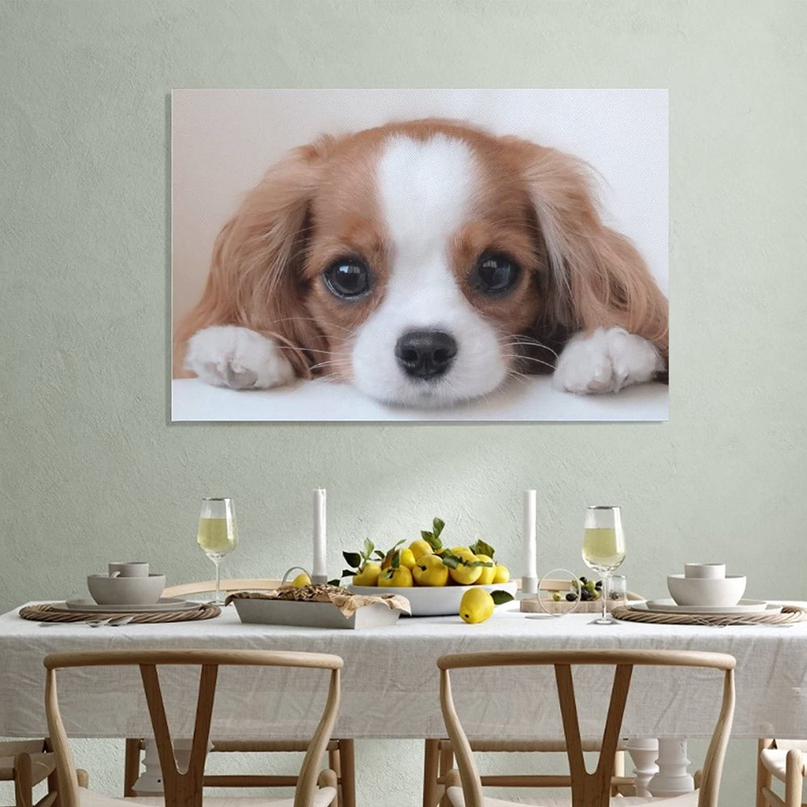 キャバリアグッズ絵画F8号キャンバス地にジークレイによるグラフィックアート キャバリアグッズ絵画F8号キャンバス地にジークレイによるグラフィック